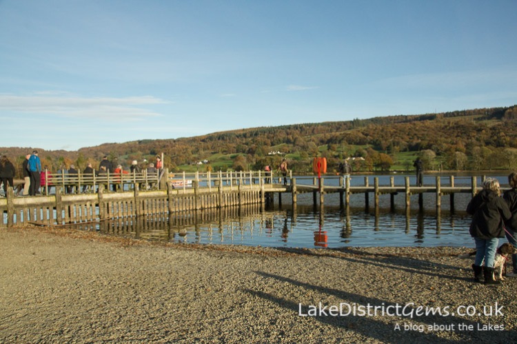 Coniston Pier on Coniston Power Boat Records Week