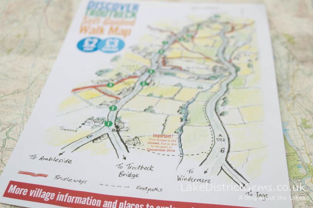 The Discover Troutbeck Self-Guided Walk Map